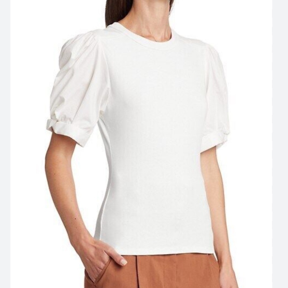A.L.C. Women's White Puff Sleeve Top